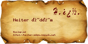 Heiter Ádám névjegykártya